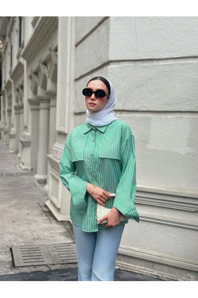 Grace Striped Top in Green Grace Striped Top in Green